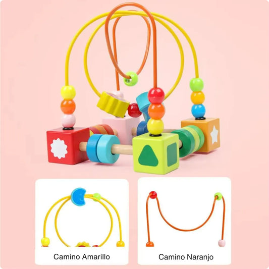 Laberinto De Madera Montessori Motricidad Fina - Marrón Claro