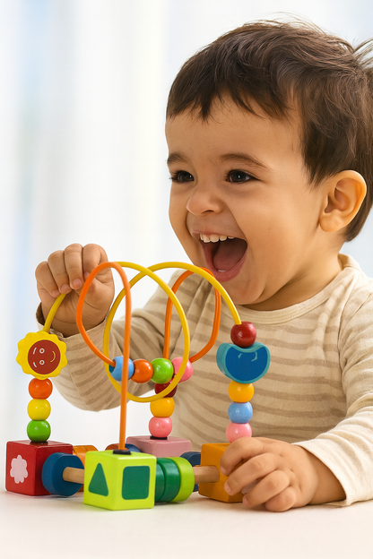 Laberinto De Madera Montessori Motricidad Fina - Marrón Claro