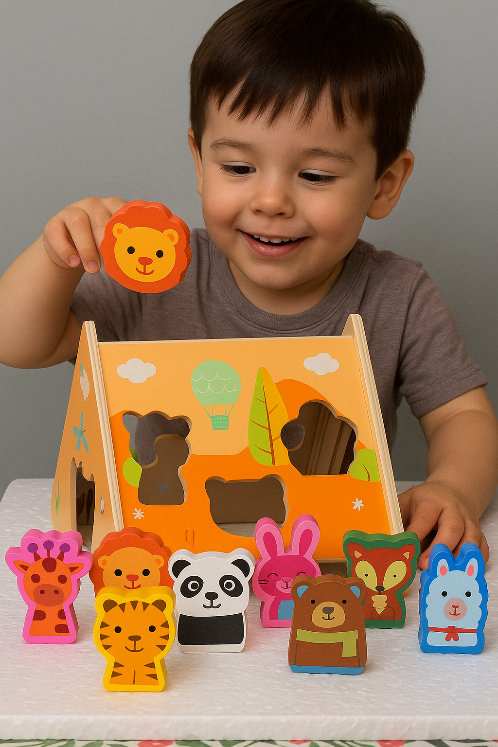 Clasificador De Formas Animales, Juego Montessori