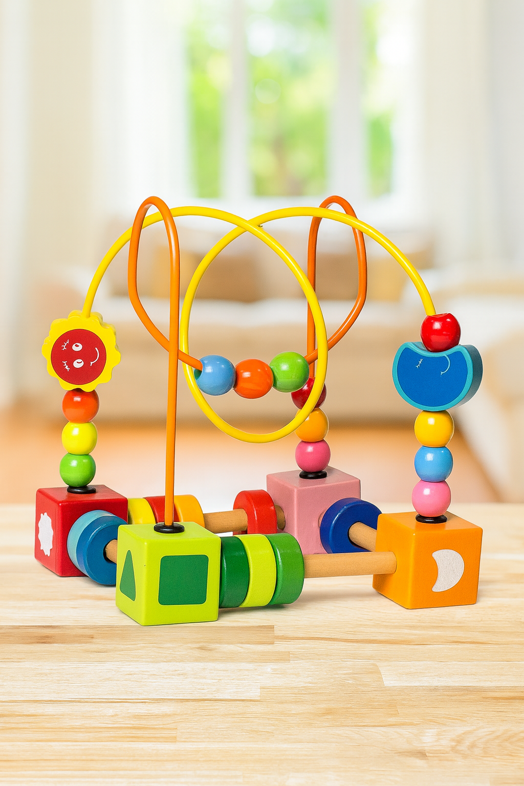 Laberinto De Madera Montessori Motricidad Fina - Marrón Claro