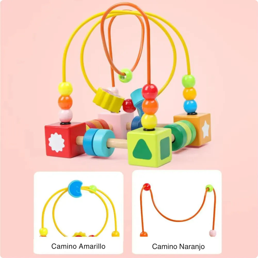 Laberinto De Madera Montessori Motricidad Fina - Marrón Claro