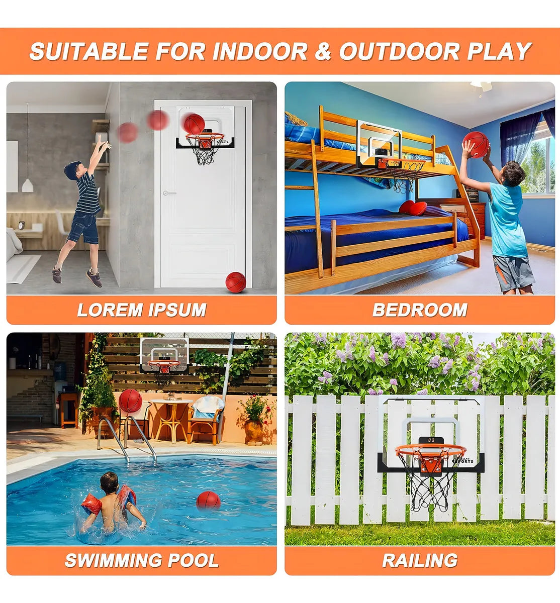 Kit Mini Aros De Basketball Lnterior Con Función Puntuación Jerzou MX-9987