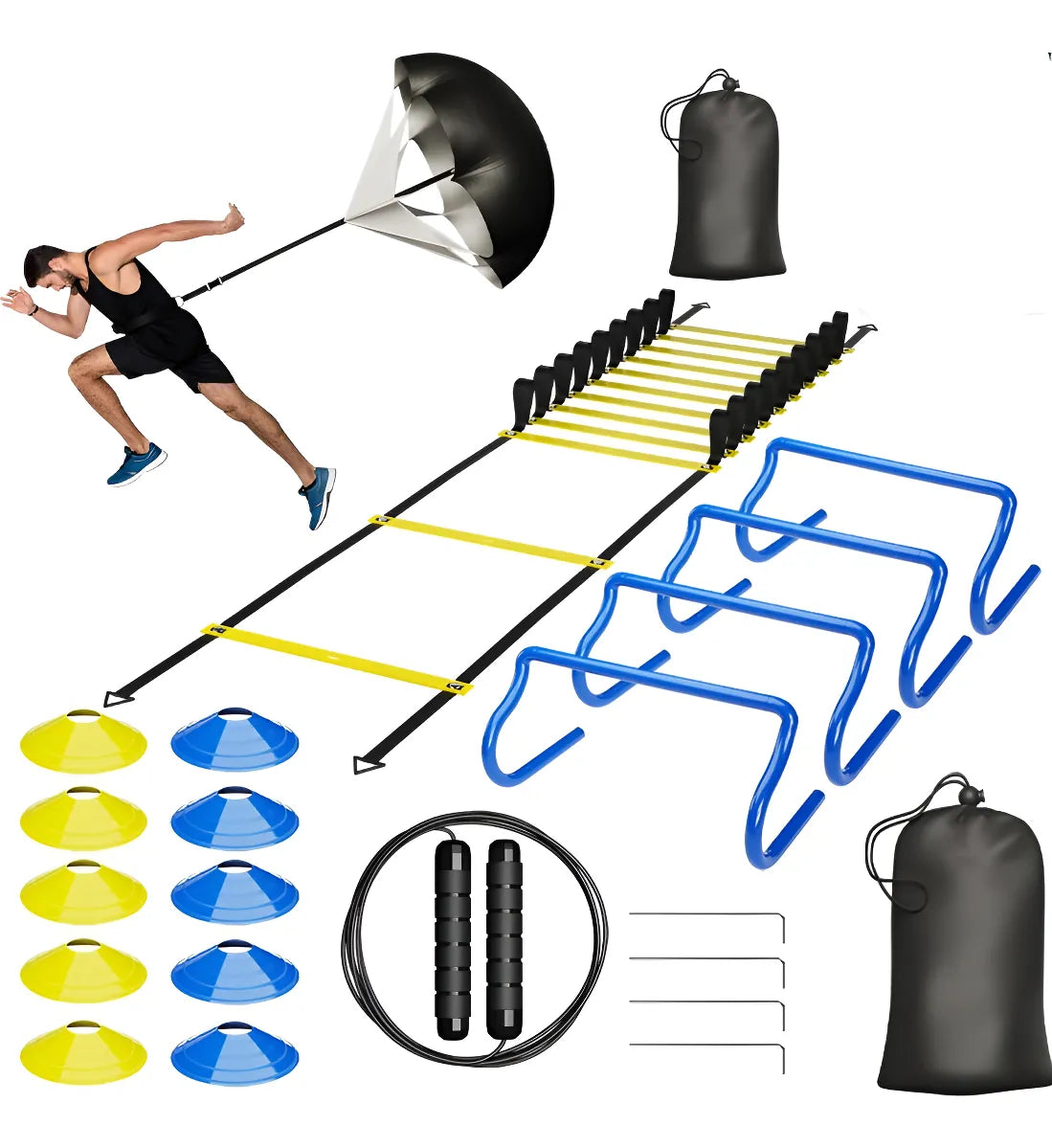 Kit De Entrenamiento Profesional Futbol Agilidad Cono Multi