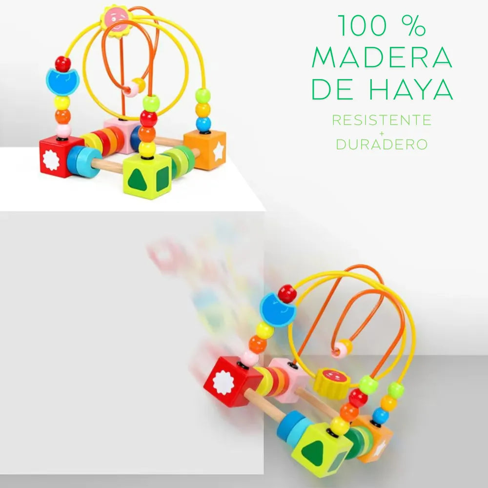 Laberinto De Madera Montessori Motricidad Fina - Marrón Claro