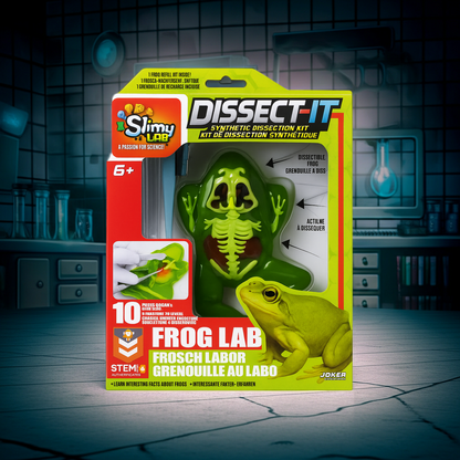 Rana laboratorio SLIMY Juego de experimentos con diseño de Rana